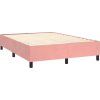 Box spring postel s matrací 140x200 cm samet [3137786] (Barva Tmavě šedá)