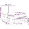 Box spring postel s matrací 140x200 cm samet [3137786] (Barva Tmavě šedá)