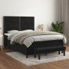 Box spring postel s matrací 140x200 cm samet [3137786] (Barva Tmavě šedá)