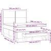 Box spring postel s matrací 140x200 cm samet [3137786] (Barva Tmavě šedá)