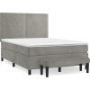 Box spring postel s matrací 140x200 cm samet [3137786] (Barva Tmavě šedá)