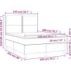 Box spring postel s matrací a LED 140x200 cm textil [3134803] (Barva Modrá)