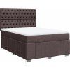 Box spring postel s matrací 140x200 cm textil [3294001] (Barva Tmavě hnědá)