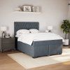 Box spring postel s matrací 140x200 cm samet [3293236] (Barva Světle šedá)