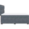 Box spring postel s matrací 140x200 cm samet [3293236] (Barva Světle šedá)