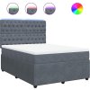 Box spring postel s matrací 140x200 cm samet [3294665] (Barva Tmavě šedá)