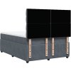 Box spring postel s matrací 140x200 cm samet [3294665] (Barva Tmavě šedá)