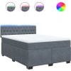 Box spring postel s matrací 140x200 cm samet [3288636] (Barva Světle šedá)
