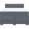 Box spring postel s matrací 140x200 cm samet [3288636] (Barva Světle šedá)