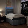 Box spring postel s matrací 120x200 cm textil [3294336] (Barva Modrá)