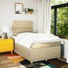 Box spring postel s matrací 120x200 cm textil [3294336] (Barva Modrá)
