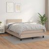 Box spring postel s matrací 120x200 cm umělá kůže [3141058] (Barva Cappuccino)