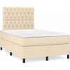 Box spring postel s matrací 120x200 cm textil [3142006] (Barva Krémová)