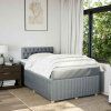 Box spring postel s matrací 120x200 cm textil [3287431] (Barva Tmavě šedá)