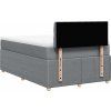Box spring postel s matrací 120x200 cm textil [3287431] (Barva Tmavě šedá)