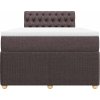 Box spring postel s matrací 120x200 cm textil [3287431] (Barva Tmavě šedá)