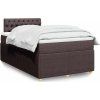 Box spring postel s matrací 120x200 cm textil [3287431] (Barva Tmavě šedá)