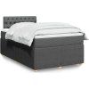 Box spring postel s matrací 120x200 cm textil [3287431] (Barva Tmavě šedá)