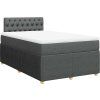 Box spring postel s matrací 120x200 cm textil [3287431] (Barva Tmavě šedá)