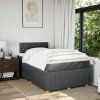 Box spring postel s matrací 120x200 cm textil [3287431] (Barva Tmavě šedá)