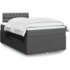 Box spring postel s matrací 120x200 cm textil [3287431] (Barva Tmavě šedá)