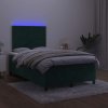 Box spring postel s matrací a LED 120x200 cm samet [3136055] (Barva Černá)
