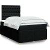 Box spring postel s matrací 120x200 cm textil [3292032] (Barva Černá)