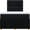 Box spring postel s matrací 120x200 cm textil [3292032] (Barva Černá)