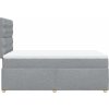 Box spring postel s matrací 120x200 cm textil [3291254] (Barva Světle šedá)