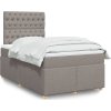 Box spring postel s matrací 120x200 cm textil [3291254] (Barva Světle šedá)