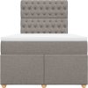 Box spring postel s matrací 120x200 cm textil [3291254] (Barva Světle šedá)