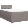 Box spring postel s matrací 120x200 cm textil [3289730] (Barva Světle šedá)