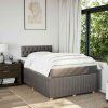 Box spring postel s matrací 120x200 cm textil [3289730] (Barva Světle šedá)