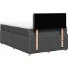 Box spring postel s matrací 120x200 cm textil [3289730] (Barva Světle šedá)