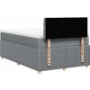 Box spring postel s matrací 120x200 cm textil [3289730] (Barva Světle šedá)