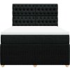 Box spring postel s matrací 140x190 cm textil [3294360] (Barva Černá)