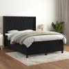 Box spring postel s matrací 140x190 cm samet [3132859] (Barva Tmavě moddrá)