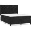 Box spring postel s matrací 140x190 cm samet [3132859] (Barva Tmavě moddrá)