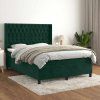 Box spring postel s matrací 140x190 cm samet [3132859] (Barva Tmavě moddrá)
