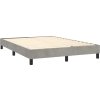 Box spring postel s matrací 140x190 cm samet [3141479] (Barva Světle šedá)