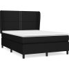Box spring postel s matrací 140x190 cm textil [3127879] (Barva Černá)