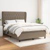 Box spring postel s matrací 140x190 cm textil [3128197] (Barva Světle šedá)
