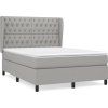 Box spring postel s matrací 140x190 cm textil [3128197] (Barva Světle šedá)