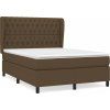 Box spring postel s matrací 140x190 cm textil [3128197] (Barva Světle šedá)