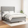 Box spring postel s matrací 140x190 cm textil [3128197] (Barva Světle šedá)