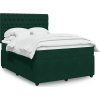 Box spring postel s matrací tmavě 140x190 cm samet [3292341] (Barva Tmavě šedá)