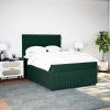 Box spring postel s matrací tmavě 140x190 cm samet [3292341] (Barva Tmavě šedá)