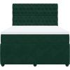 Box spring postel s matrací tmavě 140x190 cm samet [3292341] (Barva Tmavě šedá)