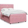 Box spring postel s matrací tmavě 140x190 cm samet [3292341] (Barva Tmavě šedá)