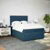Box spring postel s matrací tmavě 140x190 cm samet [3292341] (Barva Tmavě šedá)